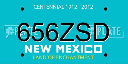 656ZSD New Mexico License Plate