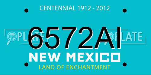 6572AI New Mexico License Plate