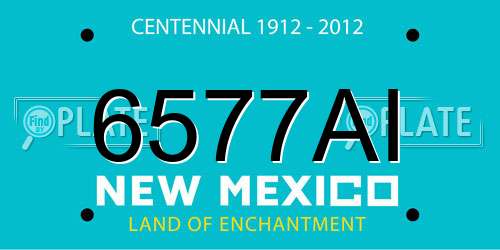 6577AI New Mexico License Plate