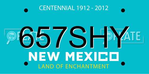 657SHY New Mexico License Plate