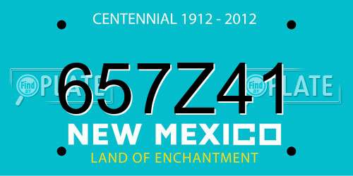 657Z41 New Mexico License Plate