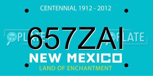 657ZAI New Mexico License Plate