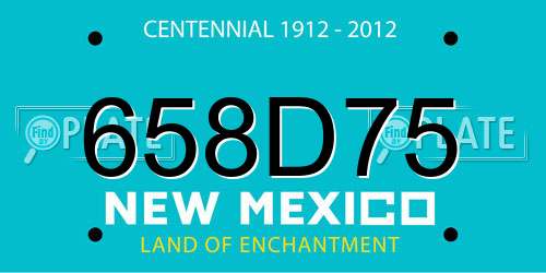 658D75 New Mexico License Plate