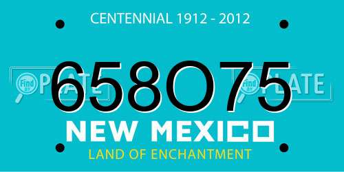 658O75 New Mexico License Plate