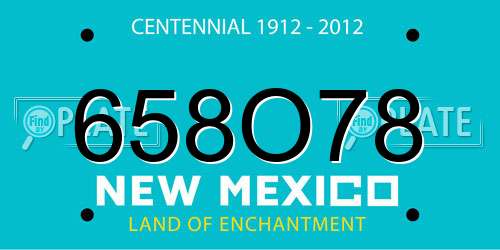 658O78 New Mexico License Plate