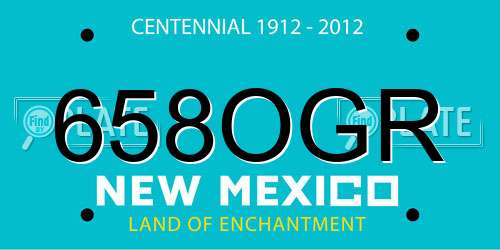 658OGR New Mexico License Plate