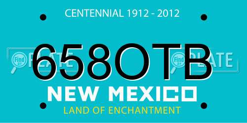 658OTB New Mexico License Plate