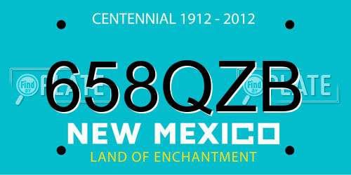 658QZB New Mexico License Plate