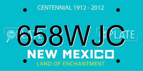 658WJC New Mexico License Plate