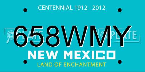 658WMY New Mexico License Plate