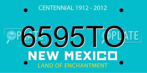 6595TO New Mexico License Plate
