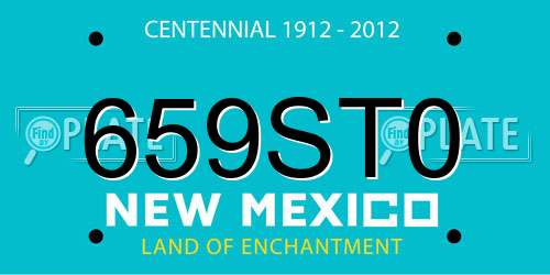 659ST0 New Mexico License Plate
