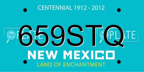 659STQ New Mexico License Plate