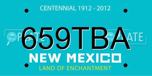 659TBA New Mexico License Plate