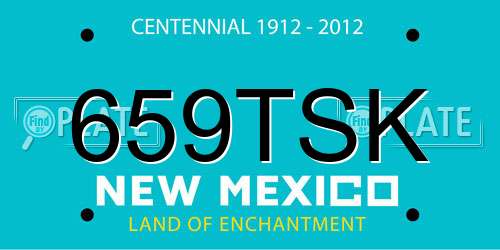 659TSK New Mexico License Plate
