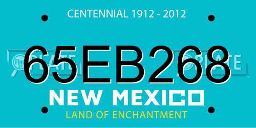 65EB268 New Mexico License Plate