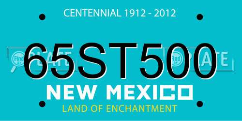 65ST500 New Mexico License Plate