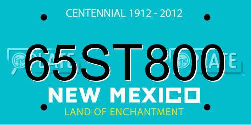 65ST800 New Mexico License Plate