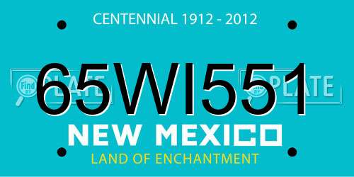 65WI551 New Mexico License Plate