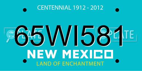 65WI581 New Mexico License Plate
