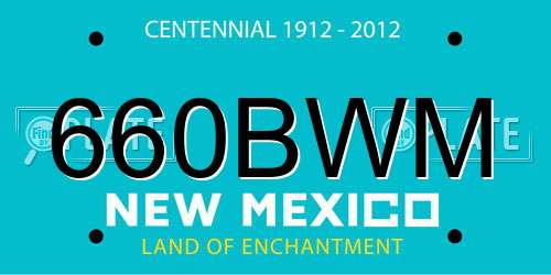 660BWM New Mexico License Plate