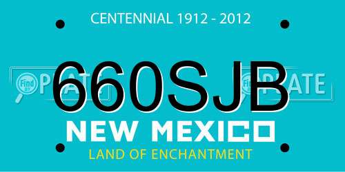 660SJB New Mexico License Plate