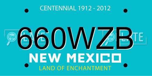 660WZB New Mexico License Plate