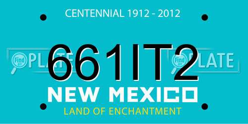 661IT2 New Mexico License Plate