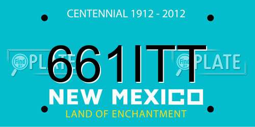 661ITT New Mexico License Plate