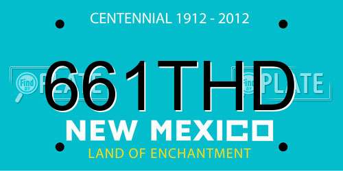 661THD New Mexico License Plate