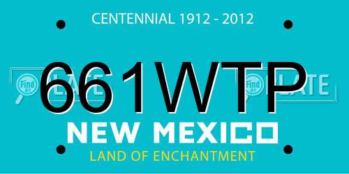 661WTP New Mexico License Plate