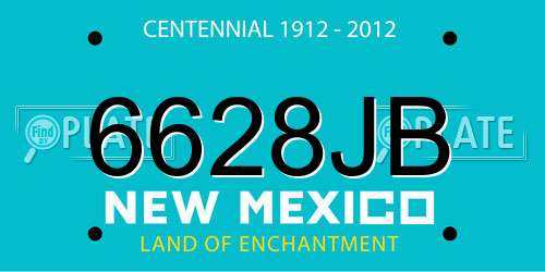6628JB New Mexico License Plate