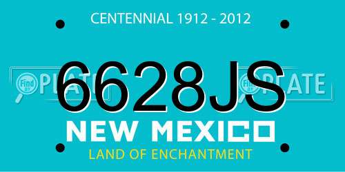 6628JS New Mexico License Plate