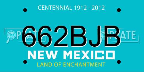 662BJB New Mexico License Plate