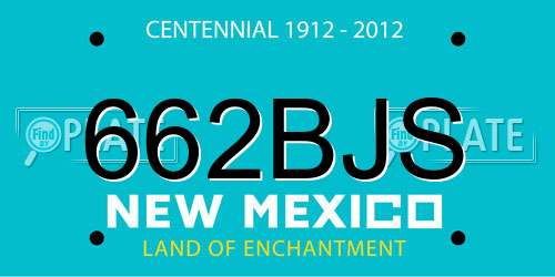 662BJS New Mexico License Plate