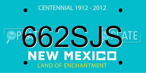 662SJS New Mexico License Plate