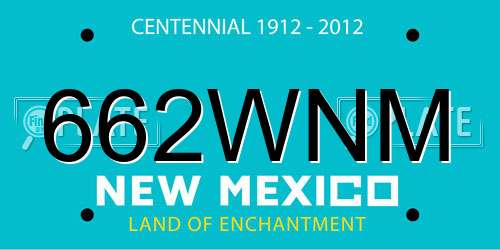 662WNM New Mexico License Plate