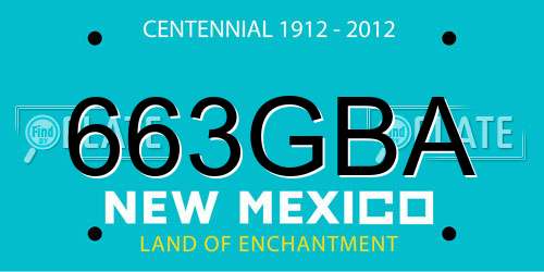 663GBA New Mexico License Plate