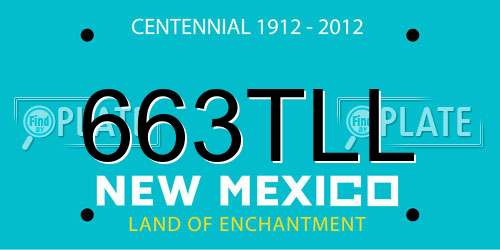 663TLL New Mexico License Plate