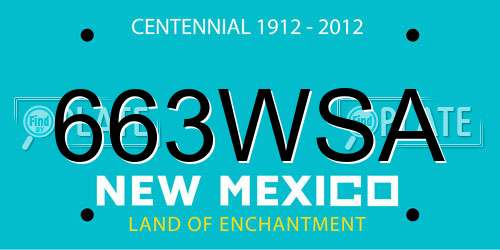 663WSA New Mexico License Plate