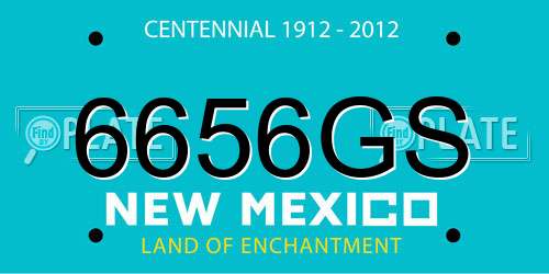 6656GS New Mexico License Plate