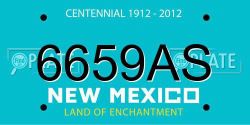 6659AS New Mexico License Plate