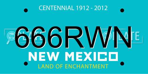 666RWN New Mexico License Plate