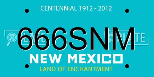 666SNM New Mexico License Plate