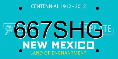667SHG New Mexico License Plate