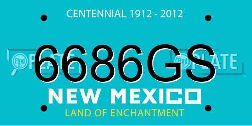 6686GS New Mexico License Plate