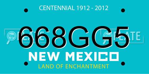 668GG5 New Mexico License Plate
