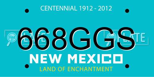 668GGS New Mexico License Plate