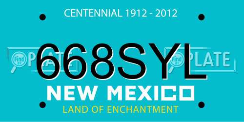 668SYL New Mexico License Plate