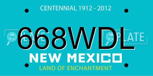 668WDL New Mexico License Plate